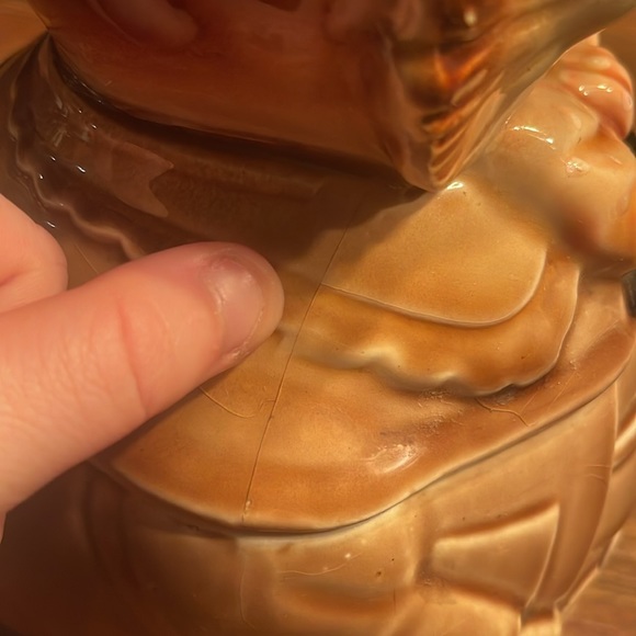 VINTAGE ROYAL SEALY JAPAN PETER RABBIT EASTER BUNNY COOKIE JAR BROWN - Picture 9 of 13